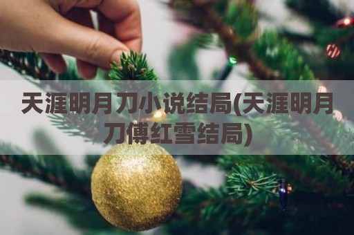 天涯明月刀小说结局(天涯明月刀傅红雪结局)