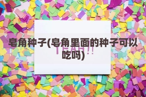 皂角种子(皂角里面的种子可以吃吗)