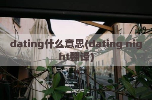 dating什么意思(dating night翻译)