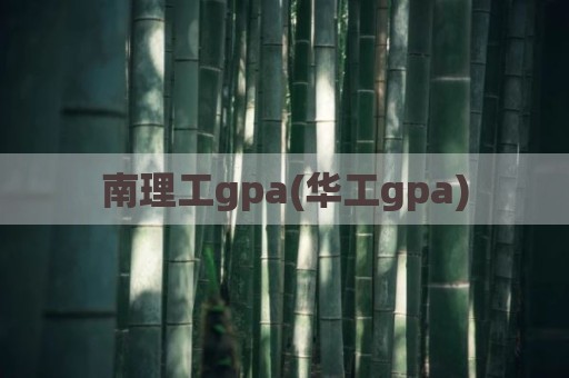 南理工gpa(华工gpa)