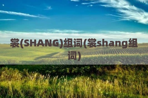 裳(SHANG)组词(裳shang组词)