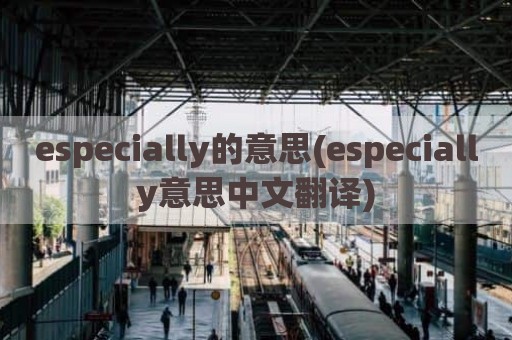 especially的意思(especially意思中文翻译)
