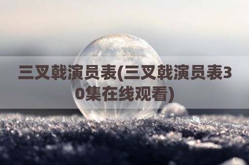 三叉戟演员表(三叉戟演员表30集在线观看)