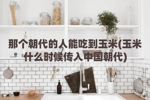 那个朝代的人能吃到玉米(玉米什么时候传入中国朝代)