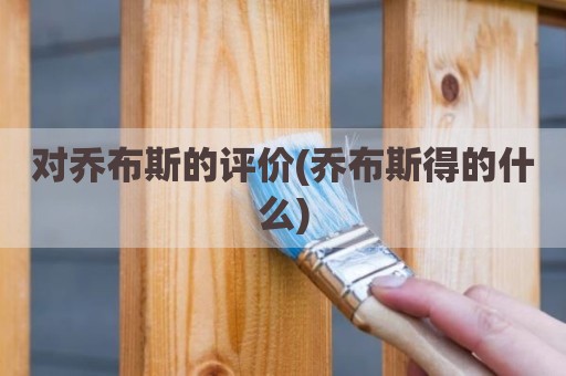对乔布斯的评价(乔布斯得的什么)