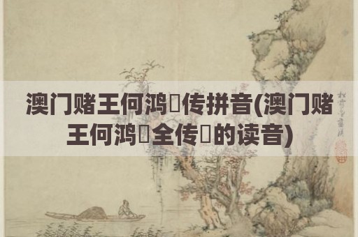 澳门赌王何鸿燊传拼音(澳门赌王何鸿燊全传燊的读音)