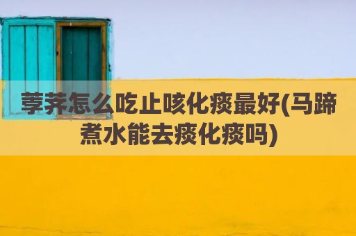 荸荠怎么吃止咳化痰最好(马蹄煮水能去痰化痰吗)