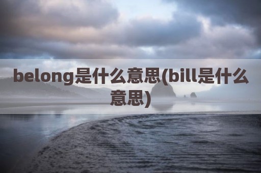 belong是什么意思(bill是什么意思)