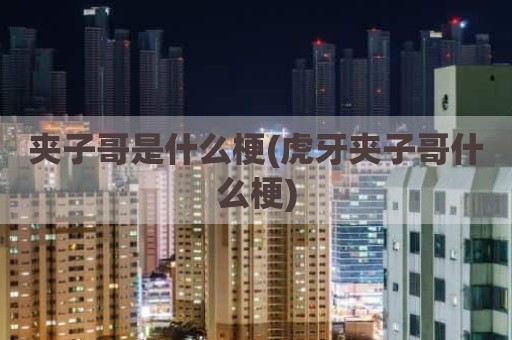 夹子哥是什么梗(虎牙夹子哥什么梗)