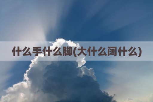 什么手什么脚(大什么阔什么)