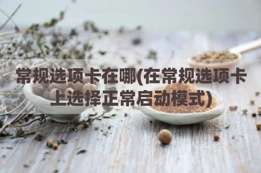 常规选项卡在哪(在常规选项卡上选择正常启动模式)