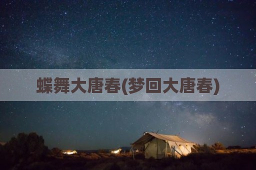 蝶舞大唐春(梦回大唐春)