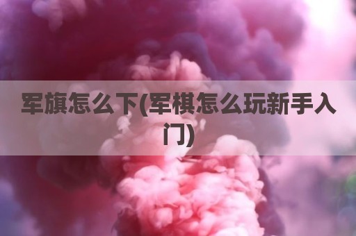 军旗怎么下(军棋怎么玩新手入门)