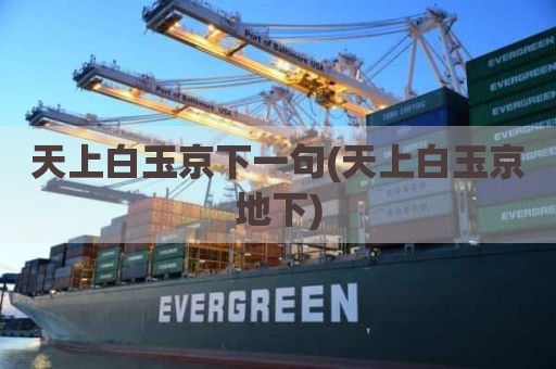 天上白玉京下一句(天上白玉京地下)