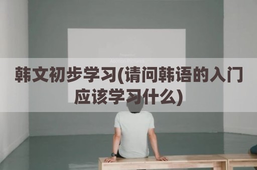 韩文初步学习(请问韩语的入门应该学习什么)
