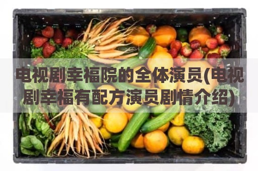 电视剧幸福院的全体演员(电视剧幸福有配方演员剧情介绍)