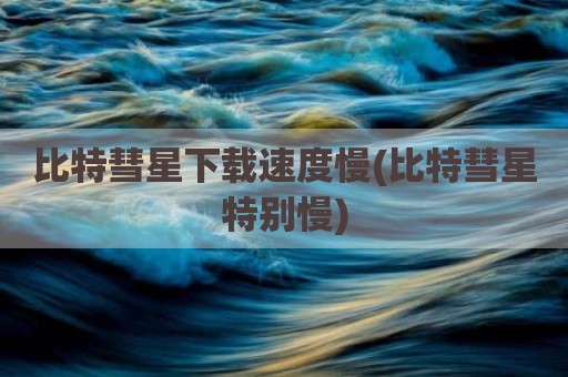 比特彗星下载速度慢(比特彗星特别慢)