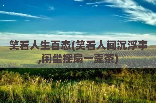 笑看人生百态(笑看人间沉浮事,闲坐摇扇一壶茶)