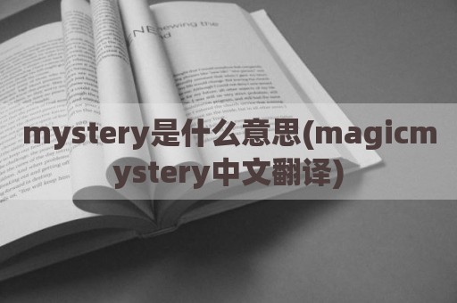mystery是什么意思(magicmystery中文翻译)