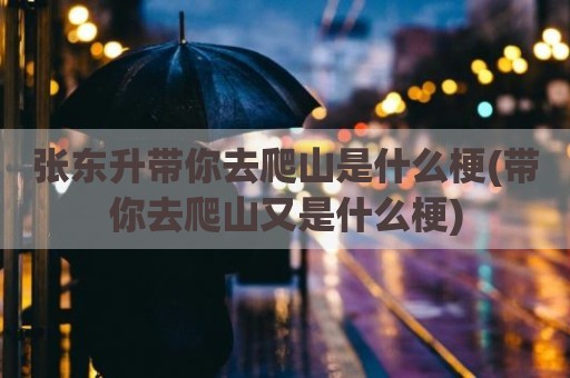 张东升带你去爬山是什么梗(带你去爬山又是什么梗)
