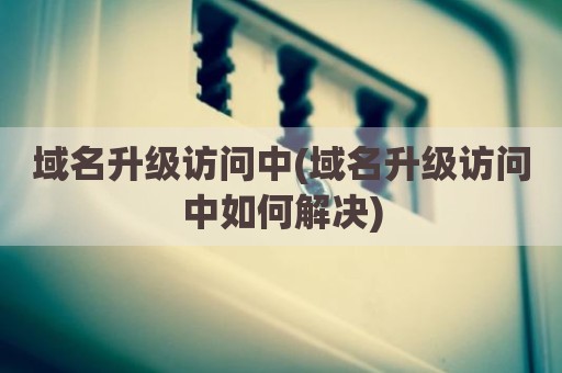 域名升级访问中(域名升级访问中如何解决)