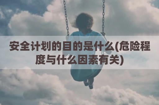 安全计划的目的是什么(危险程度与什么因素有关)