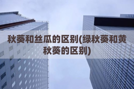 秋葵和丝瓜的区别(绿秋葵和黄秋葵的区别)