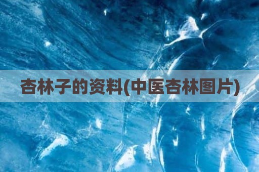 杏林子的资料(中医杏林图片)
