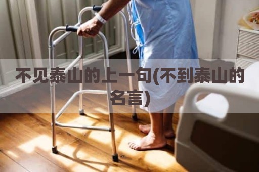 不见泰山的上一句(不到泰山的名言)