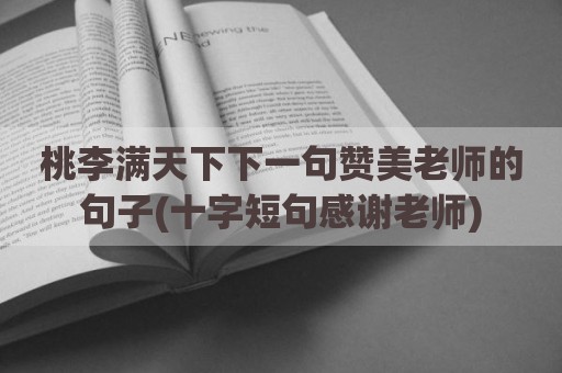 桃李满天下下一句赞美老师的句子(十字短句感谢老师)