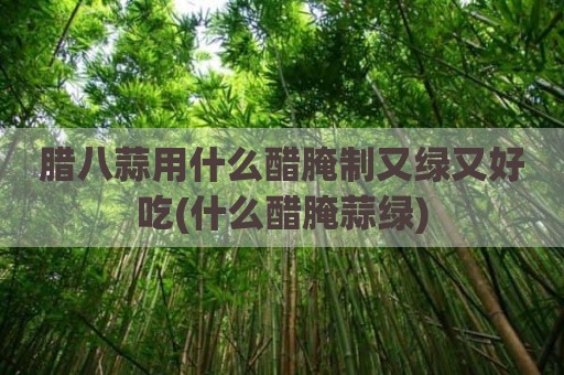 腊八蒜用什么醋腌制又绿又好吃(什么醋腌蒜绿)