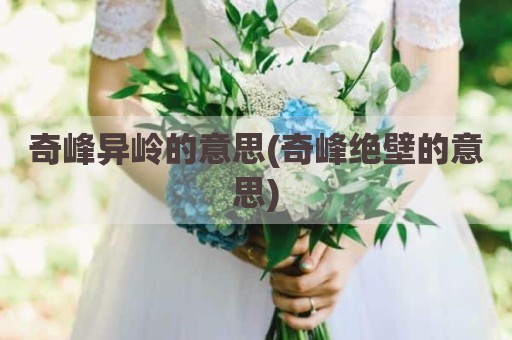 奇峰异岭的意思(奇峰绝壁的意思)