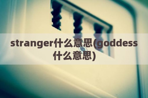 stranger什么意思(goddess什么意思)