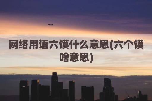 网络用语六馍什么意思(六个馍啥意思)