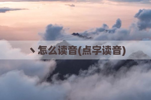 丶怎么读音(点字读音)