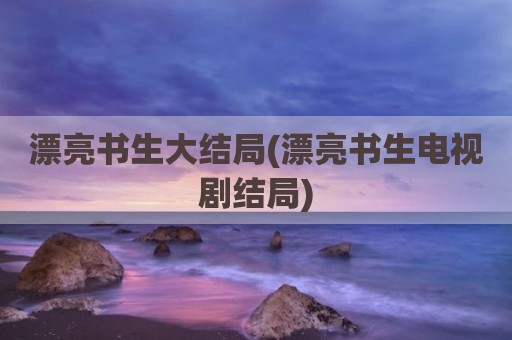 漂亮书生大结局(漂亮书生电视剧结局)
