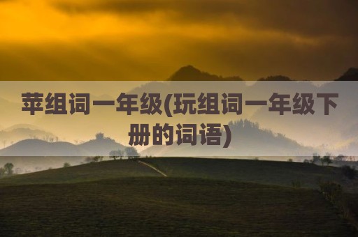 苹组词一年级(玩组词一年级下册的词语)