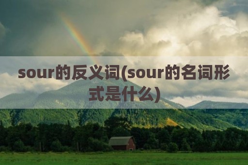 sour的反义词(sour的名词形式是什么)