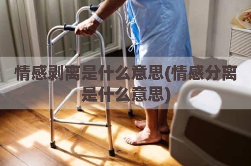 情感剥离是什么意思(情感分离是什么意思)