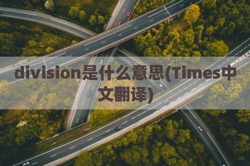 division是什么意思(Times中文翻译)
