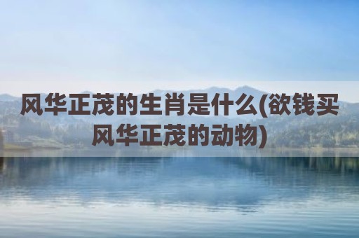 风华正茂的生肖是什么(欲钱买风华正茂的动物)