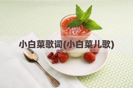 小白菜歌词(小白菜儿歌)