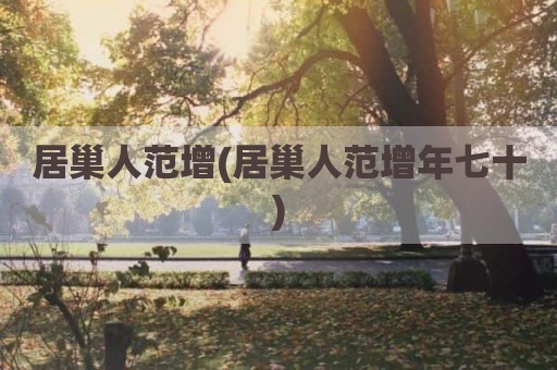 居巢人范增(居巢人范增年七十)