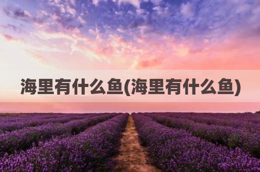 海里有什么鱼(海里有什么鱼)