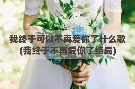 我终于可以不再爱你了什么歌(我终于不再爱你了结局)