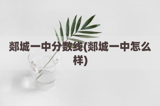 郯城一中分数线(郯城一中怎么样)