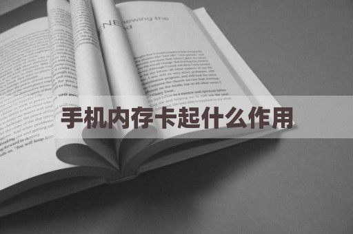 手机内存卡起什么作用