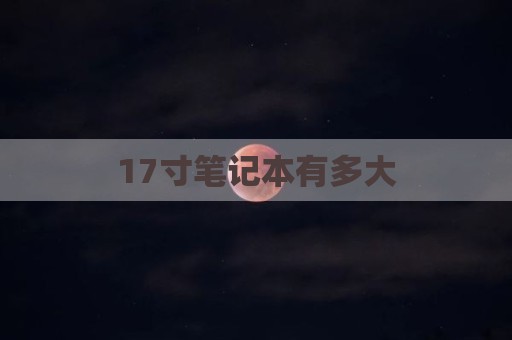 17寸笔记本有多大