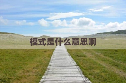 模式是什么意思啊