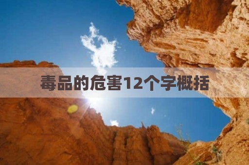 毒品的危害12个字概括